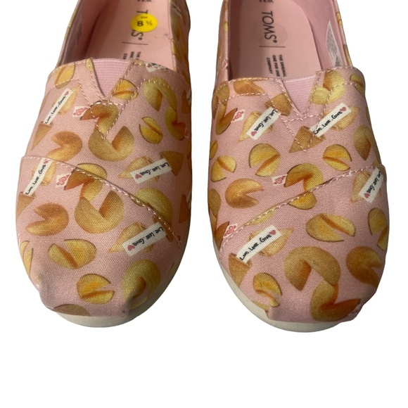 Tom’s 8 1/2 Fortune Cookie Pink Alpargata Canvas Flats - Picture 2 of 8